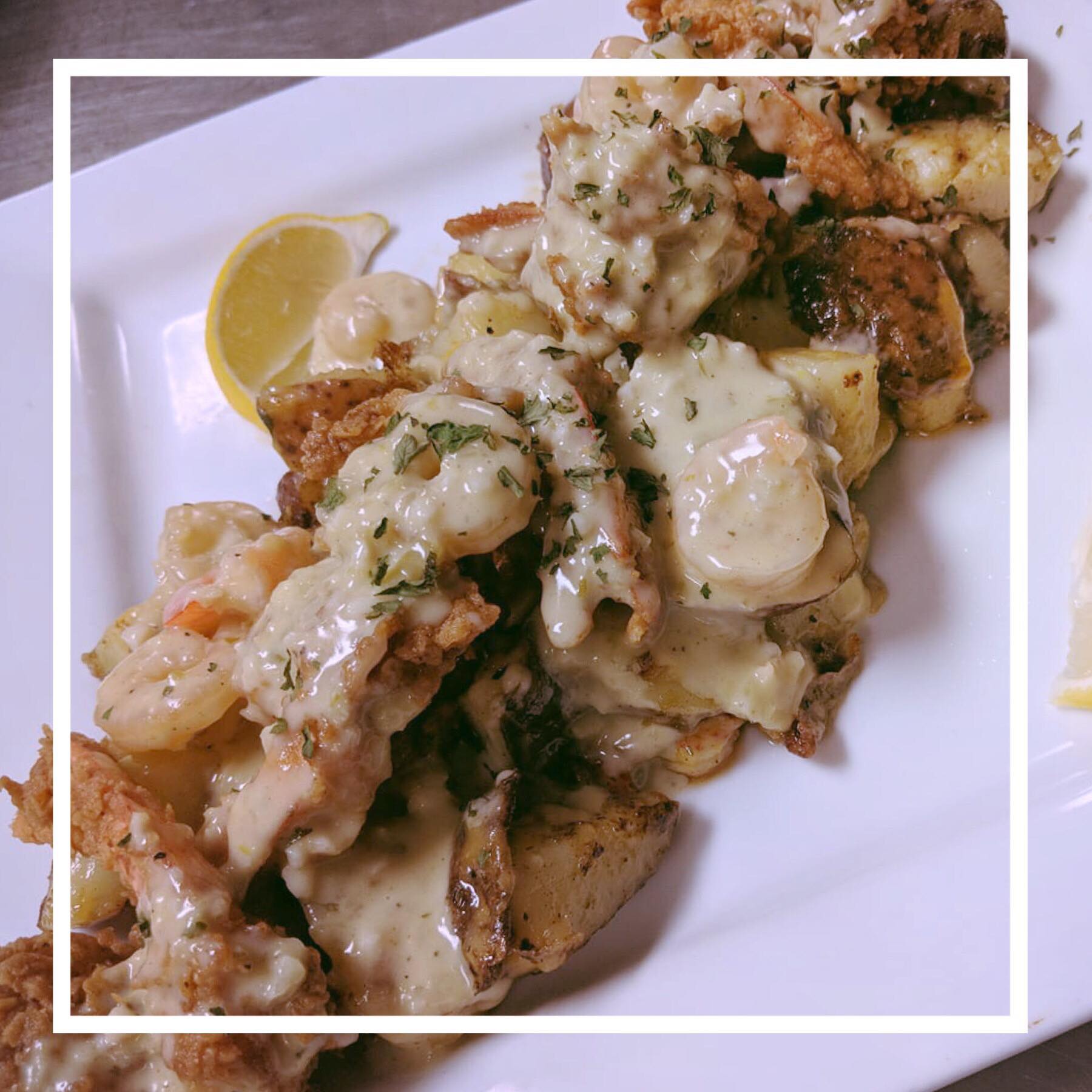 Shrimp Beauxt dish
